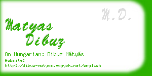 matyas dibuz business card